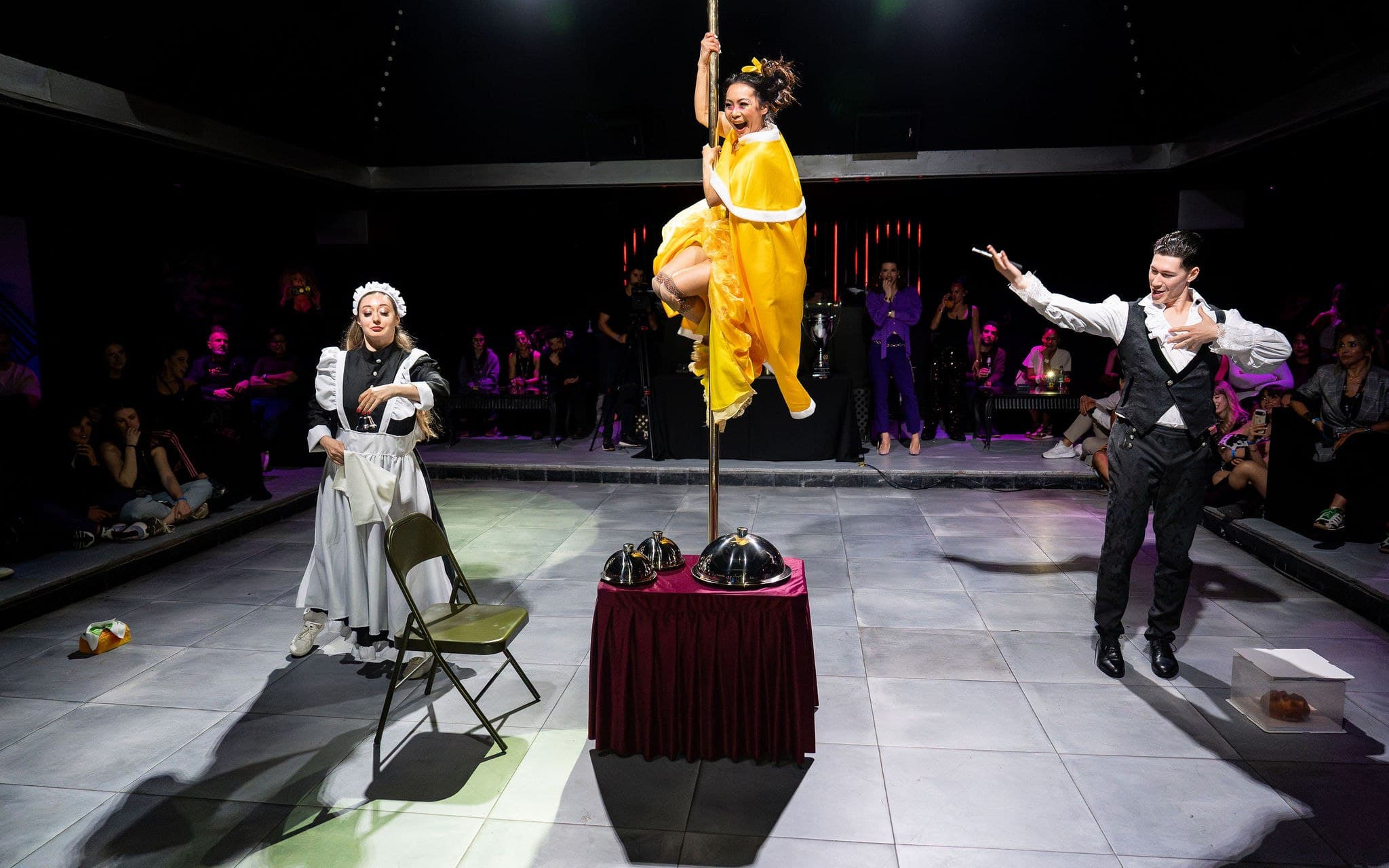 Aisling Tori performing a theatre routine at Exotic Generation Spain